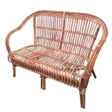 Brown Rattan LEONARDO Two Seater