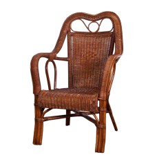 Brown Rattan FRANCO Arm Chair