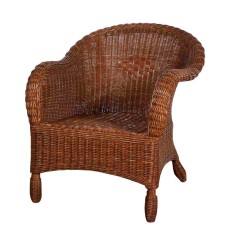 Brown Rattan CATERINA Arm Chair