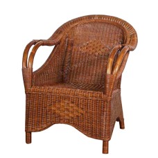 Brown Rattan NICOLA Arm Chair