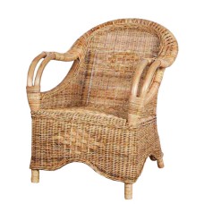 Brown Wash Rattan NICOLA Arm Chair