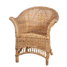 Brown Wash Rattan ADRIANA Arm Chair