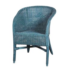 Blue Rattan MARTINA Arm Chair