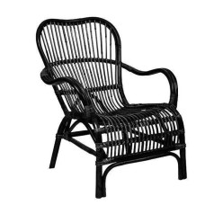 Black Rattan NAYARA Arm Chair