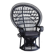 Black Rattan Peacock Chair Cushion