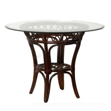 Rattan Dining Table BENI With Glass