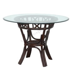 Rattan Dining Table With Glass AURORA