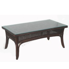 Rattan Coffee Table VARENNA With Glass