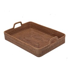 Rectangular Rattan Serving Tray 55 cm