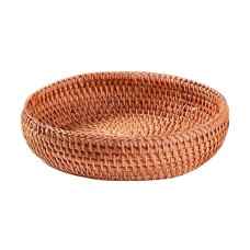 Round Rattan Bread Tray Honey brown 45 cm