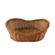 Oval Rattan Bread Tray Brown 27 cm