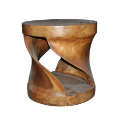 Wood Solid Stool Natural Brown 40 cm