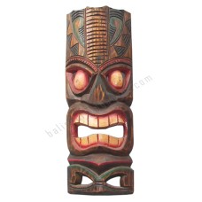 Wood TIKI Mask Red Brown Green 100 cm