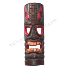 Wood TIKI Mask Brown Red 100 cm