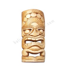 Wood TIKI Mask Beige Painted 30 cm