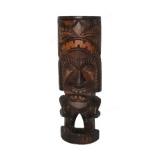 Dark Brown Tiki God Totem 30 cm