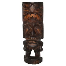 Dark Brown Tiki God Totem 40 cm