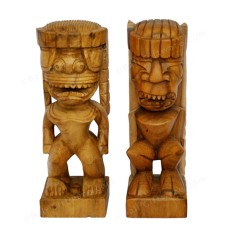 Wood Tribal Tiki God Totem Set 30 cm