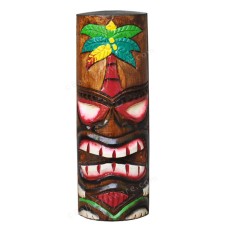 Palm Tree Motif Tiki Totem Sculpture 20 cm