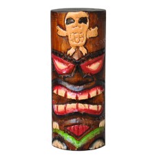 Skeleton Motif Hawaiian Tiki Totem 20 cm