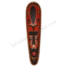 Wood Mask Red Black With Rattan 100 cm