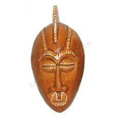 Wood Brown African Mask Dots 30 cm