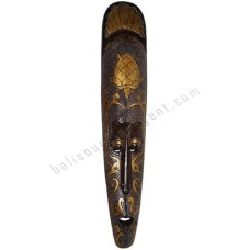 Wood Mask Turtle Antique Gold 100 cm