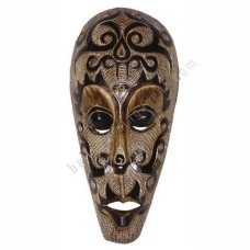 Wood African Mask Leaf Motif 50 cm