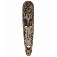 Wood African Mask Black Geckos 100 cm