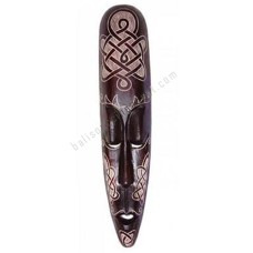 Wood African Mask Dark Brown 100 cm