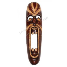 Wood Open Mouth Mask Dark Brown 50 cm