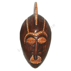 Wood Dark Brown African Mask Dots 30 cm