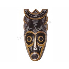 Wood African Mask Black Brown 30 cm