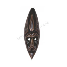 Wood African Mask Black Brown 50 cm