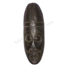 Wood Tribal Mask Antique Black 50 cm