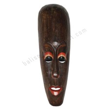 Wood Mask Antique Brown Red 60 cm