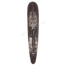 Wood African Mask Carved Leaf 100 cm