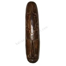 Wood Mask Antique Brown Gecko 100 cm