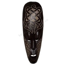 Wood Black Carved African Mask 50 cm