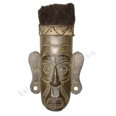 Wood Tribal Mask Antique Brown 60 cm