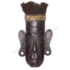 Wood Tribal Mask Antique Black 60 cm