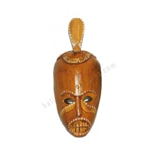 Wood Brown Tribal Mask Dots 30 cm