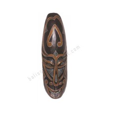 Wood African Mask Black Brown 45 cm