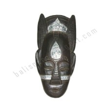 Wood Primitive Mask Black Silver 35 cm