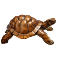 Wood Brown Tortoise Sculpture 30 cm