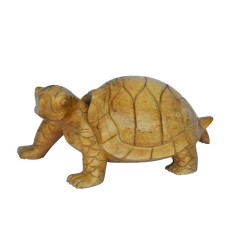 Wood Turning Head Tortoise Sculpture 30 cm