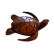 Wood Swimming Sea Turtle 20 cm