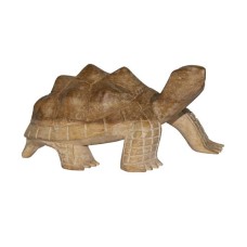 Natural Wood Tortoise Sculpture 10 cm