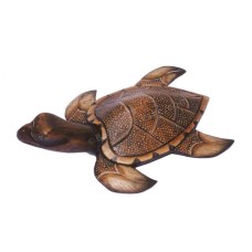 Wood Antique Brown Tortoise 35 cm