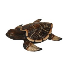 Wood Tortoise Antique Brown 20 cm